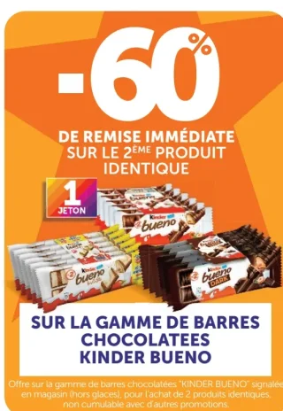 Gamme de barres chocolatées Kinder Bueno