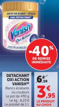 DETACHANT OXI ACTION VANISH Blancs éclatants ou couleurs