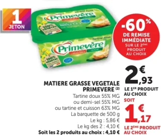 Matière grasse végétale Primevère