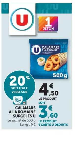 Calamars à la romaine surgelés U