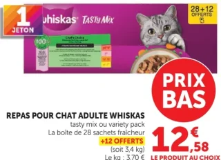 Repas pour chat adulte Whiskas Tasty Mix ou Variety Pack
