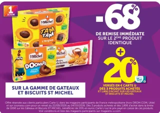 Gamme de gâteaux et biscuits St Michel