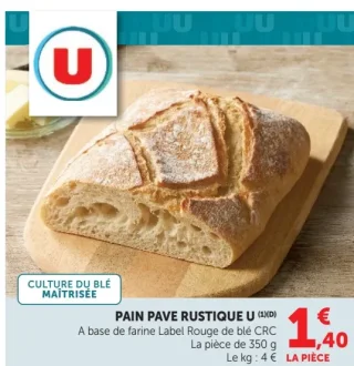 Pain pavé rustique U