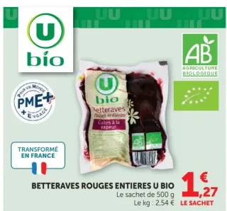 Betteraves rouges entières U Bio