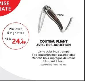 Couteau pliant avec tire-bouchon Laguiole Heritage