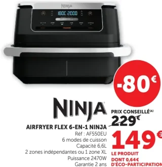 Airfryer Flex 6-en-1 Ninja AF550EU