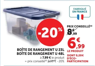 Boîte de rangement U