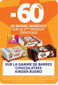Gamme de barres chocolatées Kinder Bueno