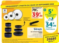 Set 10 pièces amovible Sitram