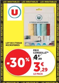 Lot de 5 tissus microfibres U