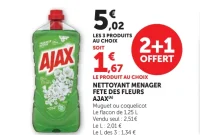 NETTOYANT MENAGER FETE DES FLEURS AJAX