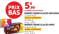 Barres crème glacée Snickers / Mars