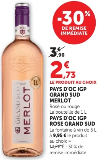 PAYS D'OC IGP GRAND SUD MERLOT Rosé