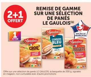 Remise de gamme sur une sélection de panés Le Gaulois