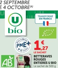 Betteraves rouges entières U Bio