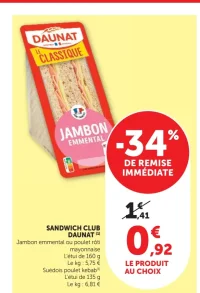 Sandwich Club Daunat