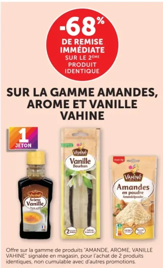 SUR LA GAMME AMANDES, AROME ET VANILLE VAHINE