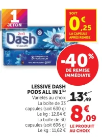 Lessive Dash Pods All in 1
