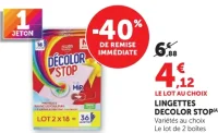 Lingettes Décolor Stop