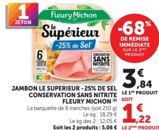 Jambon Le Supérieur Fleury Michon