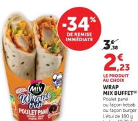 Wrap Mix Buffet Poulet Pané Mix