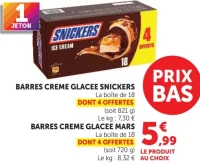 BARRES CREME GLACEE SNICKERS