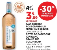 Pays d'Oc IGP Rose Grand Sud Fraicheur de Gris