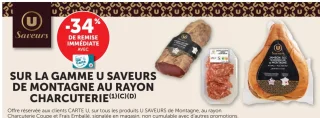 Sur la gamme U Saveurs de montagne au rayon charcuterie