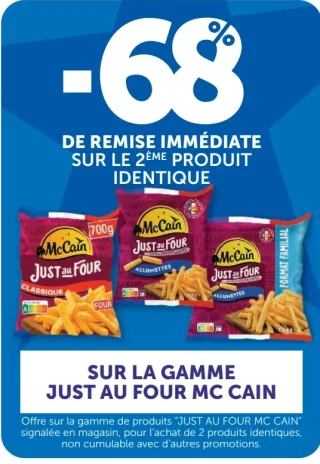 Gamme Just au Four Mc Cain