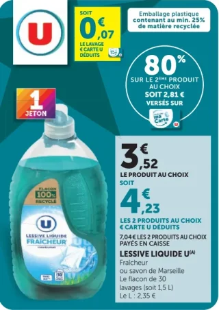 LESSIVE LIQUIDE U Fraîcheur