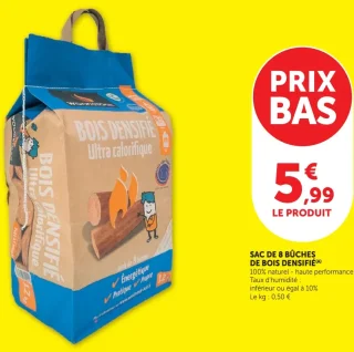 Woodstock Sac de 8 bûches de bois densifié