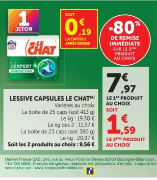 Lessive capsules Le Chat L'Expert