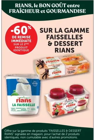 La gamme Faisselles & Dessert Rians