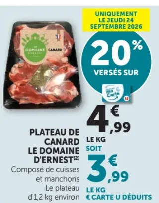 Plateau de canard Le Domaine d'Ernest