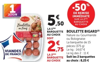 Boulette Bigard (Nature ou Gourmande ou Bolognaise)