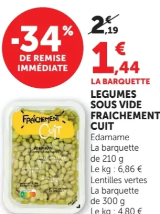 Légumes sous vide Fraîchement Cuit