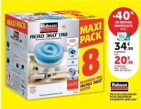 Pack de 8 recharges pour absorbeur d'humidité Aero 360° Rubson