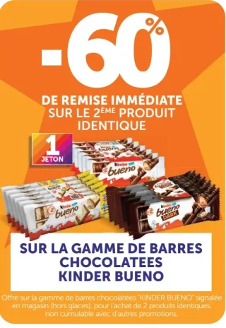 Barres chocolatées Kinder Bueno