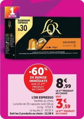 Café capsules L'OR ESPRESSO