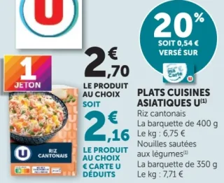Plats cuisinés asiatiques U