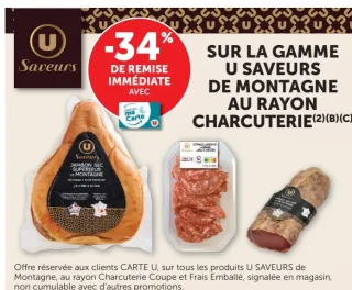 Gamme U Saveurs de Montagne au rayon charcuterie