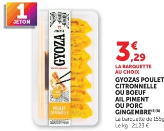 Gyozas poulet citronnelle ou boeuf ail piment ou porc gingembre Ginza