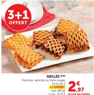 Grillés pommes, abricots ou fruits rouges