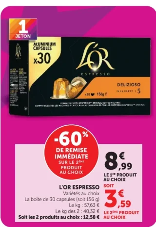 L'Or Espresso Variétés au choix