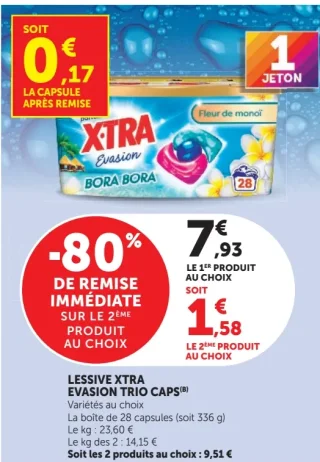Lessive X-Tra Évasion Trio Caps