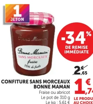 Confiture sans morceaux Bonne Maman