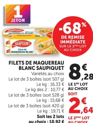 Filets de maquereau blanc Saupiquet