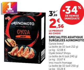 Spécialités asiatiques surgelées Ajinomoto