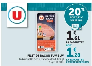 Filet de bacon fumé U