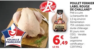 Poulet fermier Label Rouge de Challans